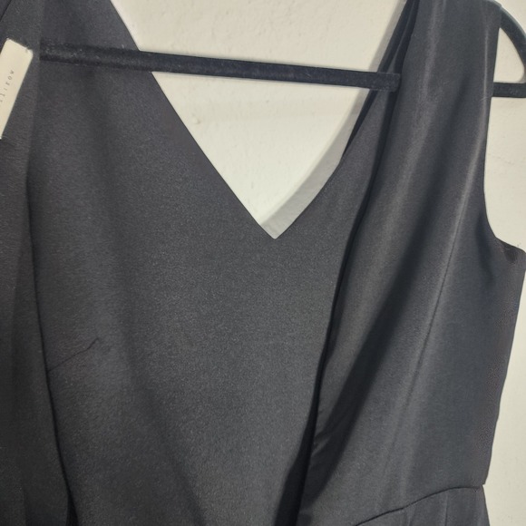 All Row Black Sleeveless Wrap Front Jumpsuit with Side Tie DM1178 Womens Small - Picture 13 of 14